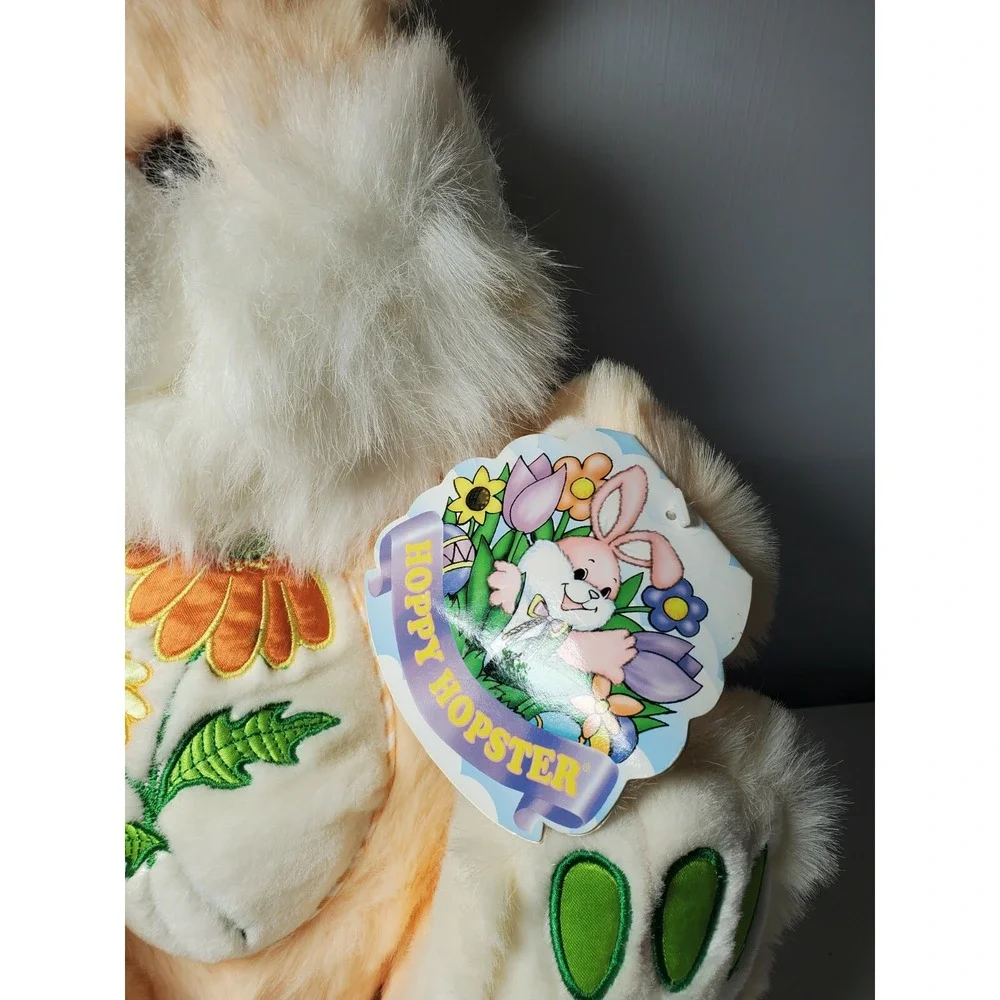 Dan Dee Bunny‎ Rabbit Plush Hoppy Hopster Easter Pink Flowers TB Trading Co RARE